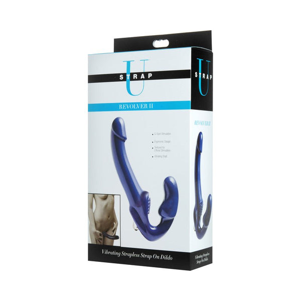 Strap U Revolver II Strapless Strap - On Dildo Blue - Royal Sins