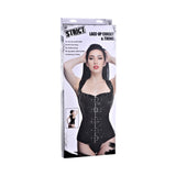 STRICT Lace - up Corset Vest & Thong L - Royal Sins