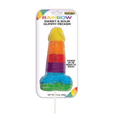 Sweet & Sour Jumbo Rainbow Gummy Cock Pop - Royal Sins
