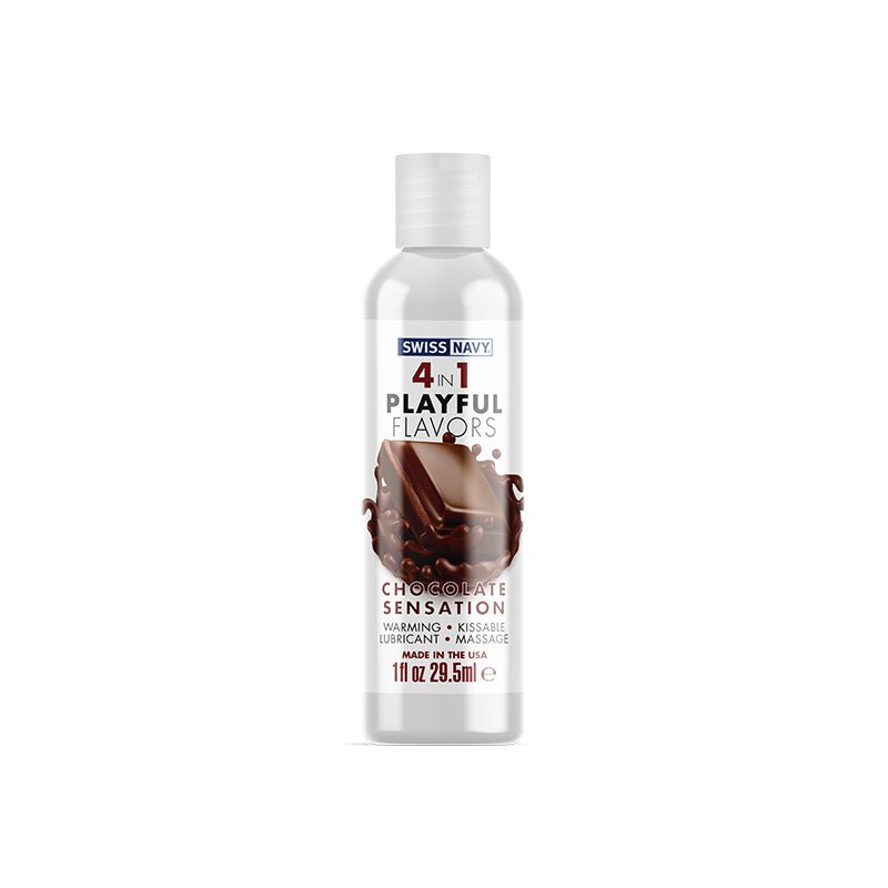 Swiss Navy 4 in 1 Playful Flavors Chocolate Sensation 1 oz. - Royal Sins