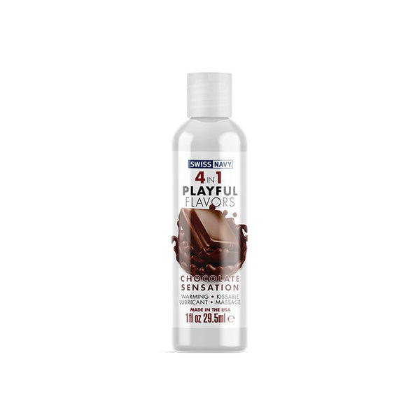 Swiss Navy 4 in 1 Playful Flavors Chocolate Sensation 1 oz. - Royal Sins