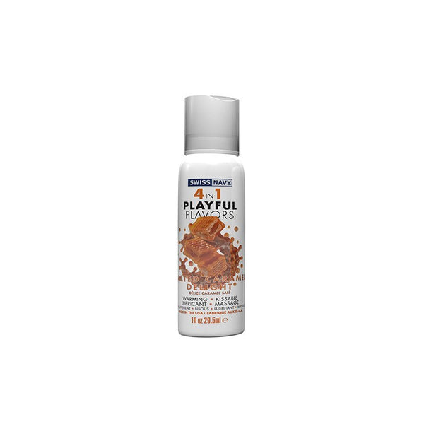 Swiss Navy 4 in 1 Playful Flavors Salted Caramel Delight 1 oz. - Royal Sins