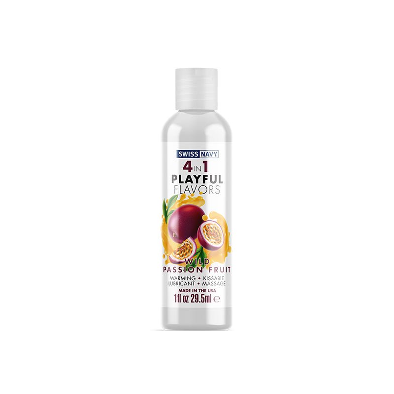 Swiss Navy 4 in 1 Playful Flavors Wild Passion Fruit 1 oz. - Royal Sins