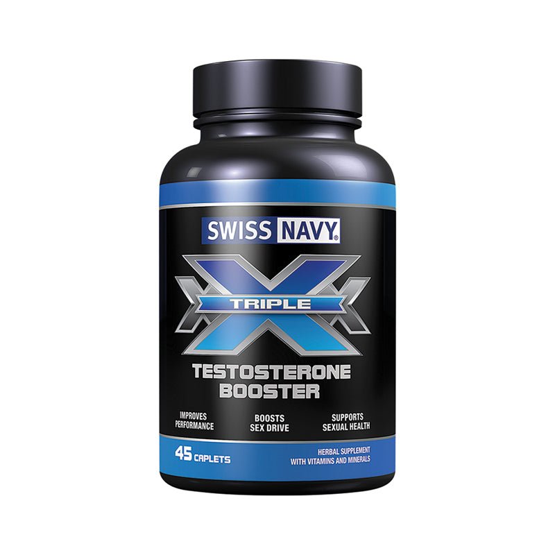 Swiss Navy Triple X Testosterone Booster 45 - Caplet Bottle - Royal Sins