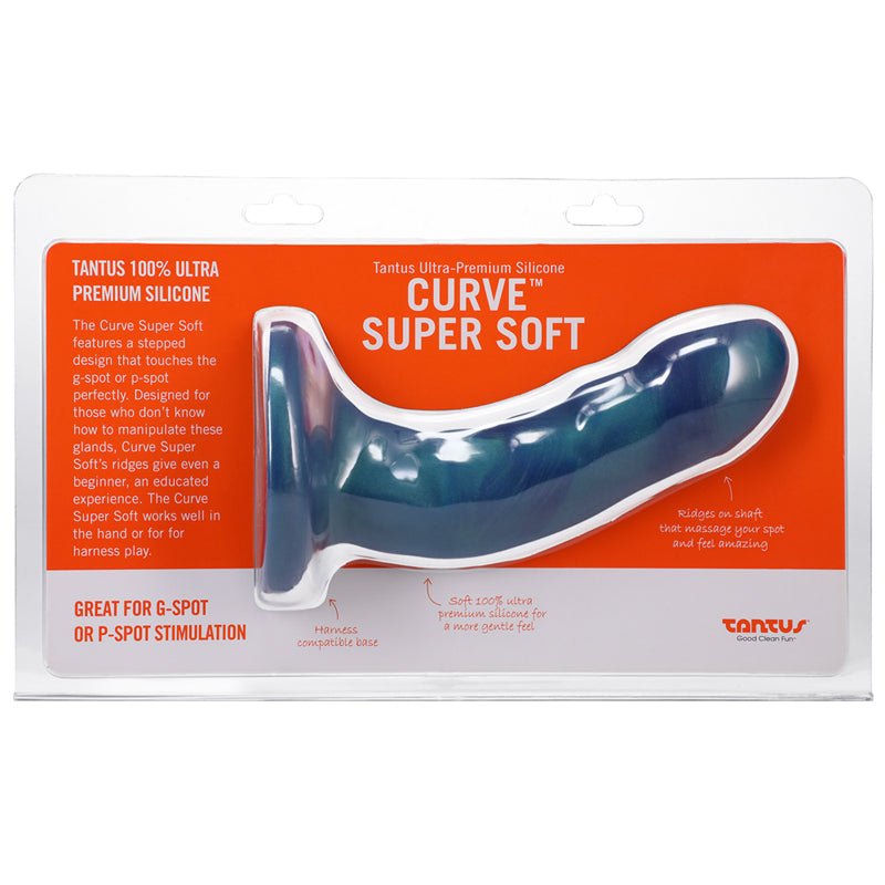 Tantus Curve 6.5 in. Dildo Soft Malachite - Royal Sins