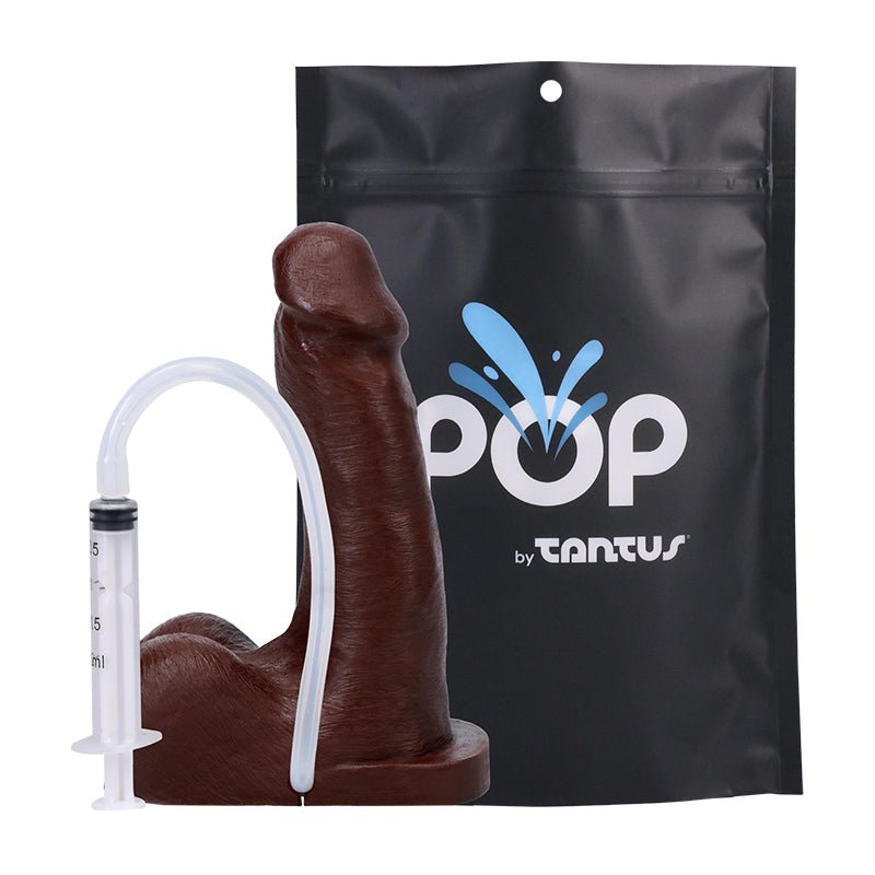 Tantus POP n' Play Squirting Packer Espresso (Bag) - Royal Sins