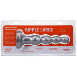 Tantus Ripple Large 8 in. Anal Beads Dildo Medium - Firm Silver - Royal Sins