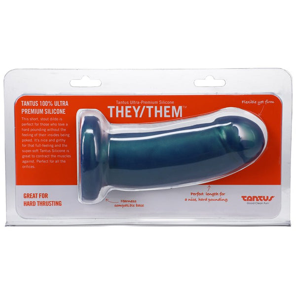 Tantus They/Them 5.5 in. Dildo Soft Malachite - Royal Sins