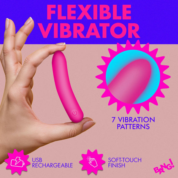 Tapered Flexible Silicone Bullet - Pink - Royal Sins