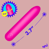 Tapered Flexible Silicone Bullet - Pink - Royal Sins
