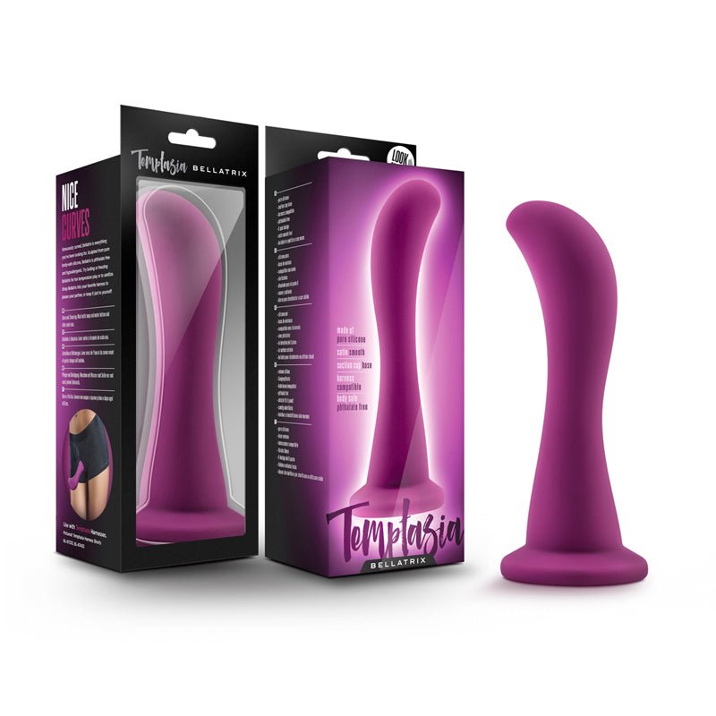 Temptasia Bellatrix 6.25 in. Curved Dildo Plum - Royal Sins