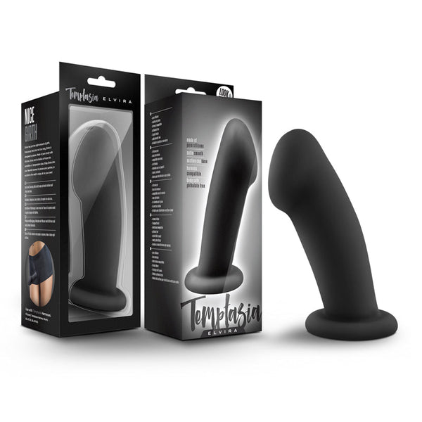 Temptasia Elvira 6 in. Silicone Dildo Black - Royal Sins