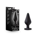 Temptasia 'Fuck Me' Silicone Anal Plug with Heart - Shaped Base Black - Royal Sins