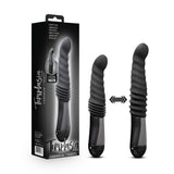 Temptasia Lazarus Rechargeable 10 in. Silicone Thrusting Dildo Black - Royal Sins