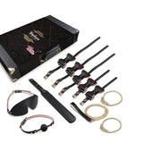 Temptasia Safe Word 10 - Piece Bondage Kit with Suitcase Black - Royal Sins