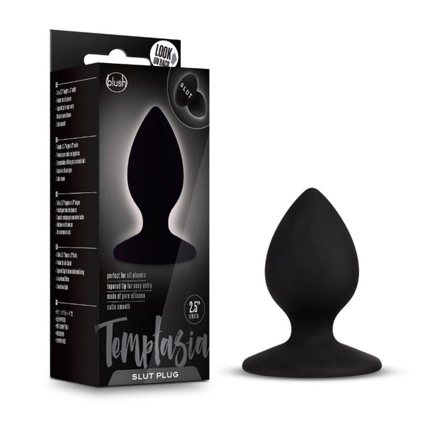Temptasia 'Slut' Silicone Anal Plug Black - Royal Sins