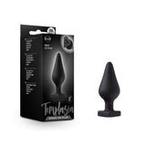 Temptasia 'Spank Me' Silicone Anal Plug with Heart - Shaped Base Black - Royal Sins