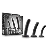 Temptasia Twist Kit 3 - Piece Silicone Dildo Set Black - Royal Sins
