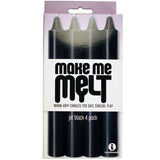 The 9's, Make Me Melt Sensual Warm - Drip Candles, 4 Pack, Jet Black - Royal Sins