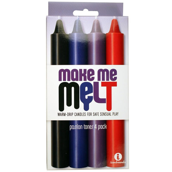 The 9's, Make Me Melt Sensual Warm - Drip Candles, 4 Pack, Passion Tones - Royal Sins