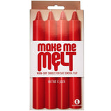 The 9's, Make Me Melt Sensual Warm - Drip Candles, 4 Pack, Red Hot - Royal Sins