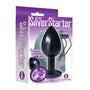 The 9's, The Silver Starter, Bejeweled Annodized Stainless Steel Plug, Violet - Royal Sins