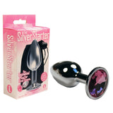 The 9's, The Silver Starter, Bejeweled Stainless Steel Plug Pink - Royal Sins
