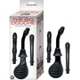 The Big Douche For Vaginal & Anal Use With 3 Unique Attachments (Black) - Royal Sins