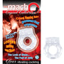 The Macho Crystal Collection Vibrating Cock Ring (Clear) - Royal Sins