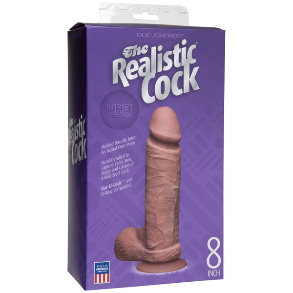 The Realistic Cock - UR3 - 8 Inch Brown - Royal Sins