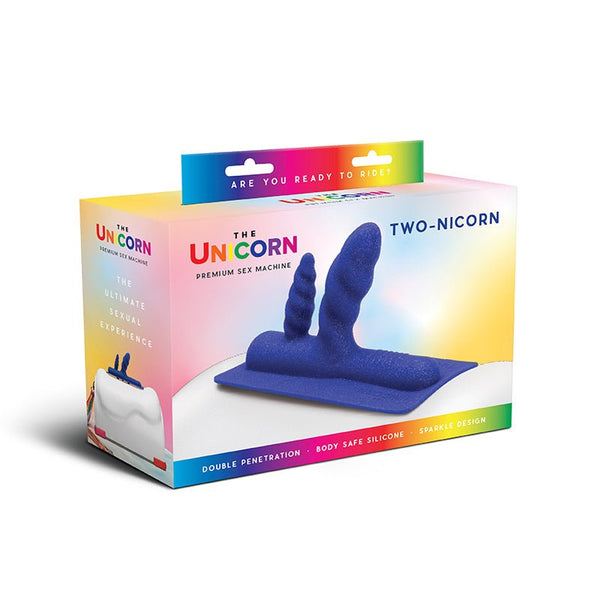 The Unicorn Two - Nicorn Textured Double Penetration Silicone Attachment - Royal Sins