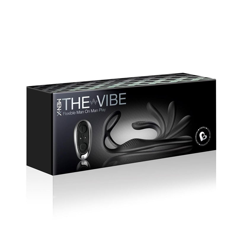 The - Vibe C - Ring and P - Spot Stimulator Black - Royal Sins