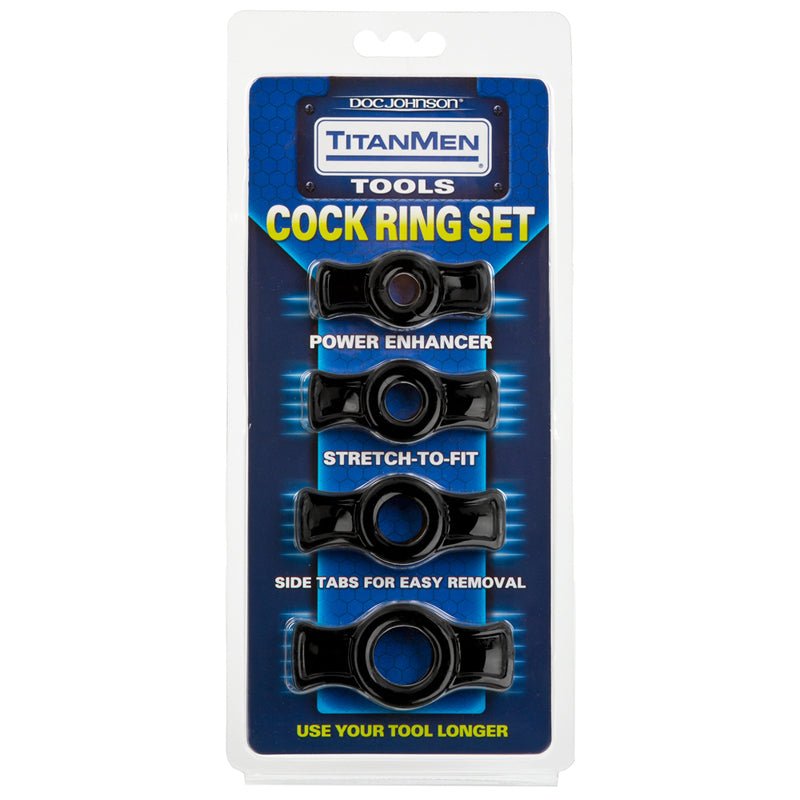 TitanMen - Cock Ring Set Black - Royal Sins