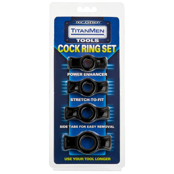 TitanMen - Cock Ring Set Black - Royal Sins