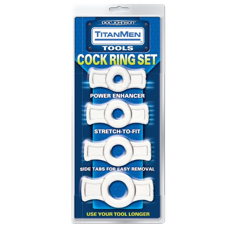 TitanMen - Cock Ring Set Clear - Royal Sins