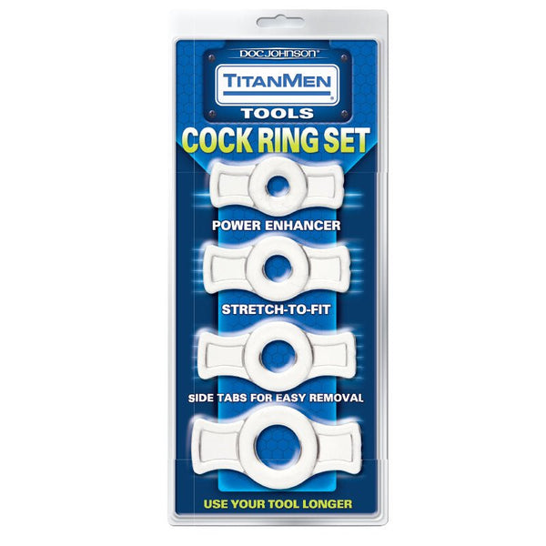 TitanMen - Cock Ring Set Clear - Royal Sins