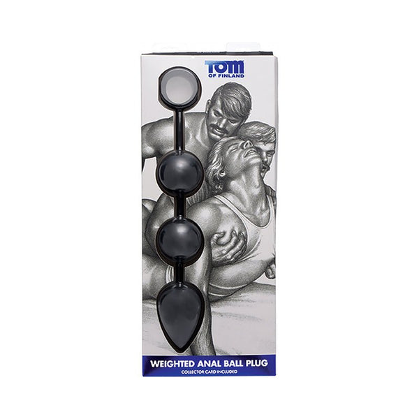 Tom of Finland Large Silicone Weighted Anal Ball Plug - Royal Sins