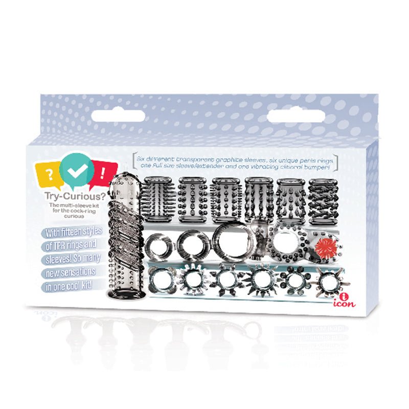 Try - Curious Cock Ring & Sleeve Set - Royal Sins