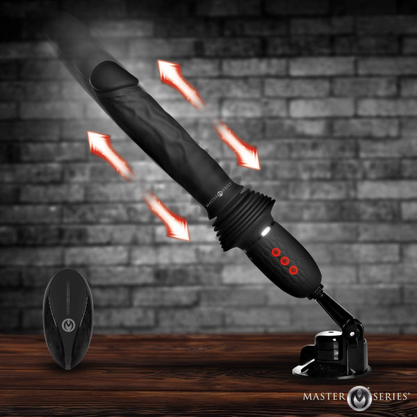 Ultimate Power Pounder Vibrating & Thrusting Silicone Dildo w/ Remote - Royal Sins