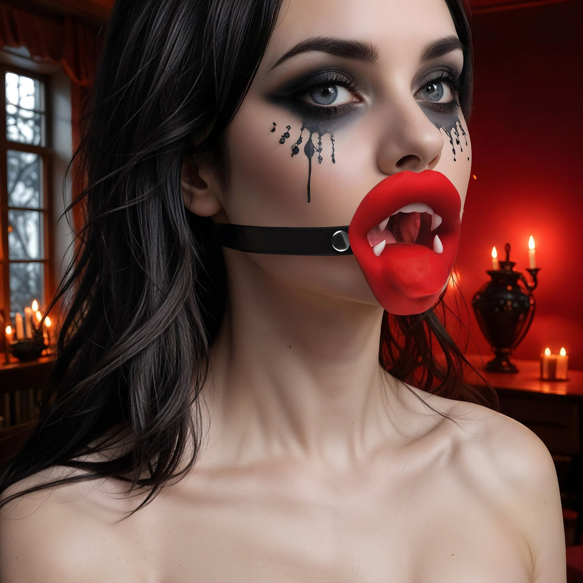 Vampire Vibrating Mouth Gag - Royal Sins