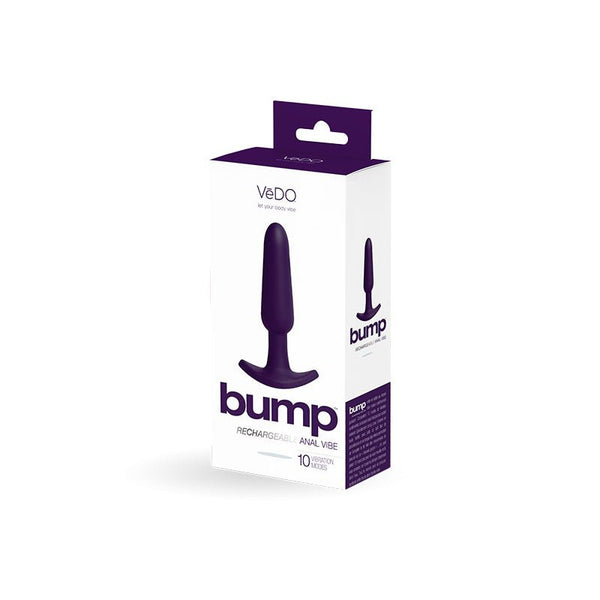 VeDO Bump Rechargeable Anal Vibe - Deep Purple - Royal Sins