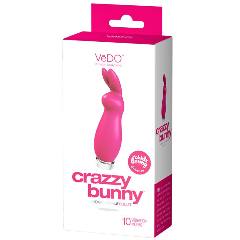 VeDO Crazzy Bunny Rechargeable Mini Vibe - Pretty In Pink - Royal Sins