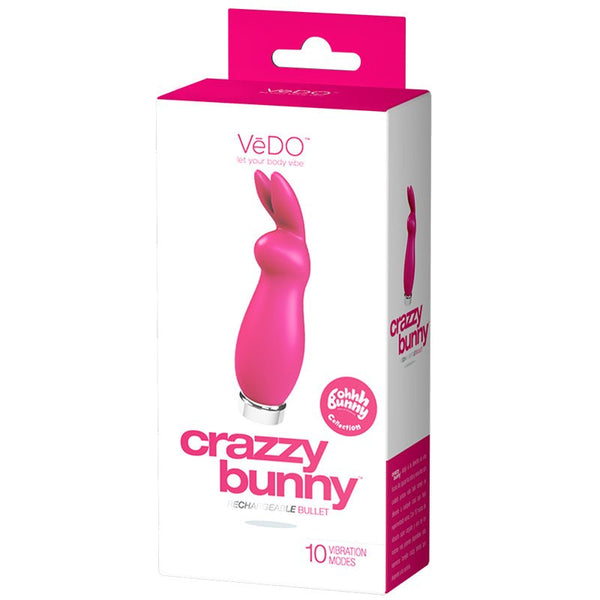 VeDO Crazzy Bunny Rechargeable Mini Vibe - Pretty In Pink - Royal Sins