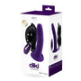 Vedo Diki Rechargeable Vibrating Dildo With Harness Deep Purple - Royal Sins