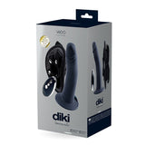 Vedo Diki Rechargeable Vibrating Dildo With Harness Just Black - Royal Sins