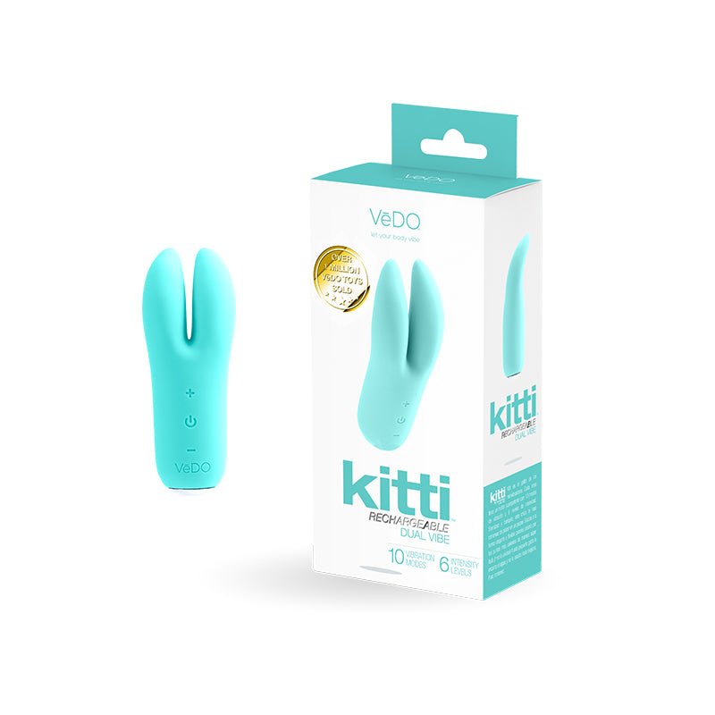 Vedo Kitti Rechargeable Dual Vibe Tease Me Turquoise - Royal Sins