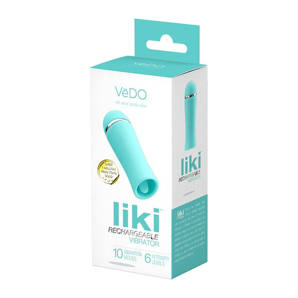 Vedo Liki Rechargeable Flicker Vibe Tease Me Turquoise - Royal Sins