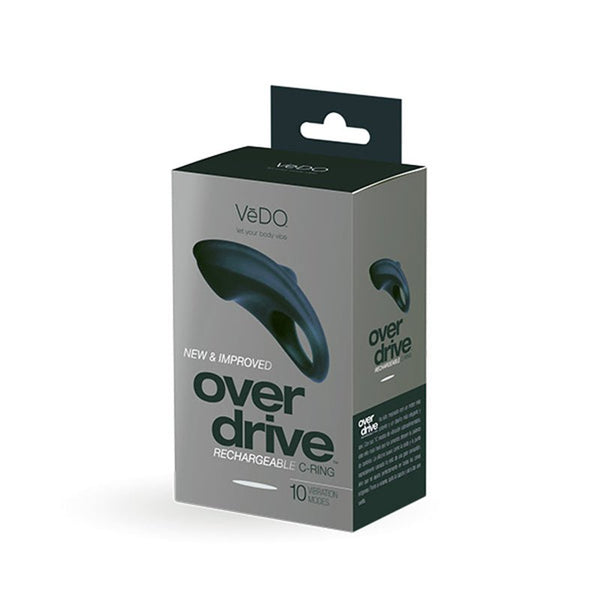 VeDO Overdrive+ Rechargeable Vibrating Ring - Just Black - Royal Sins