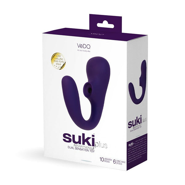 VeDO Suki Plus Rechargeable Dual Sonic Vibe Deep Purple - Royal Sins