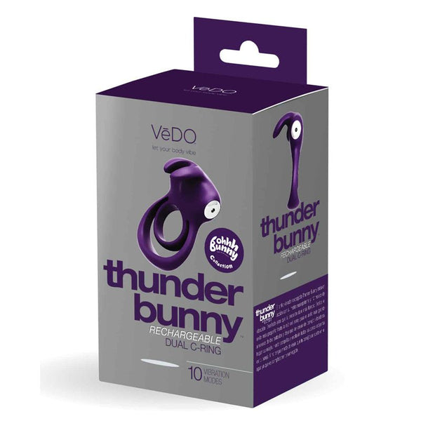 VeDo Thunder Bunny Rechargeable Dual C Ring Purple - Royal Sins